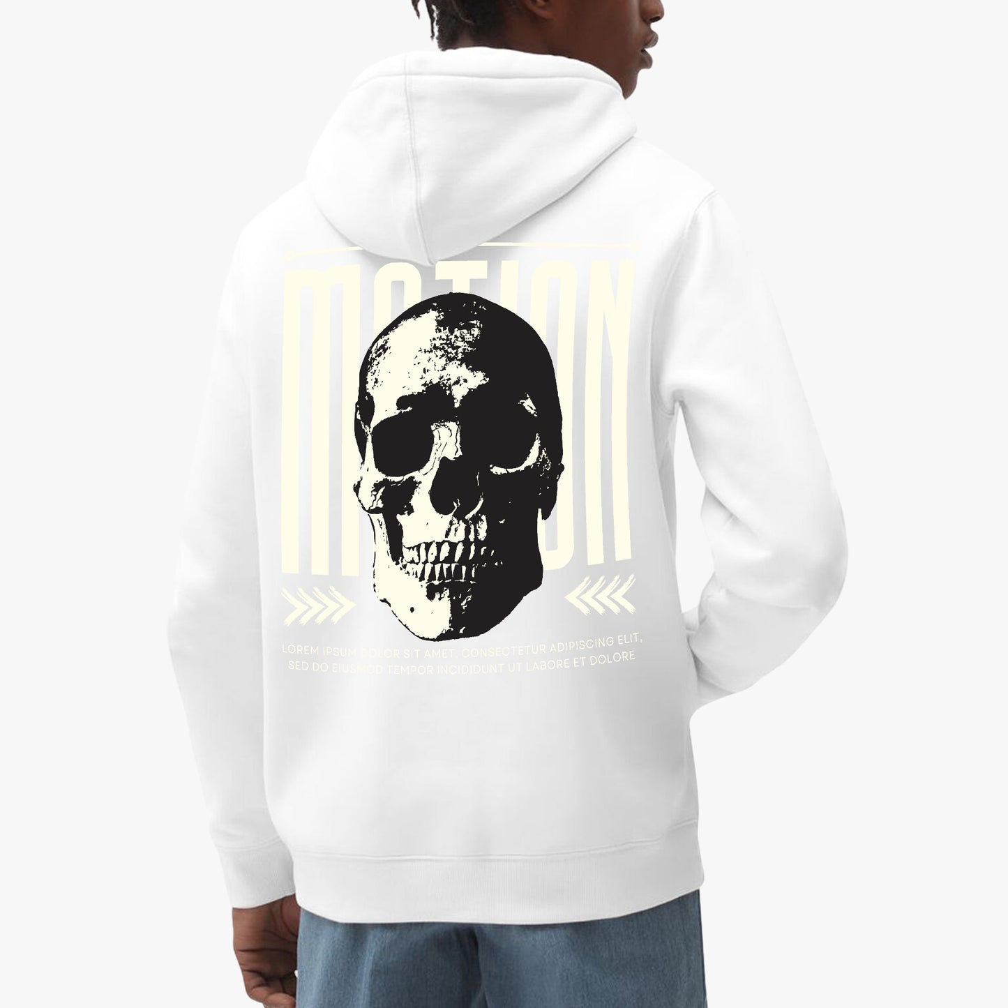 Motion Skull Hoodie – Minimalist Gothic Skull Design