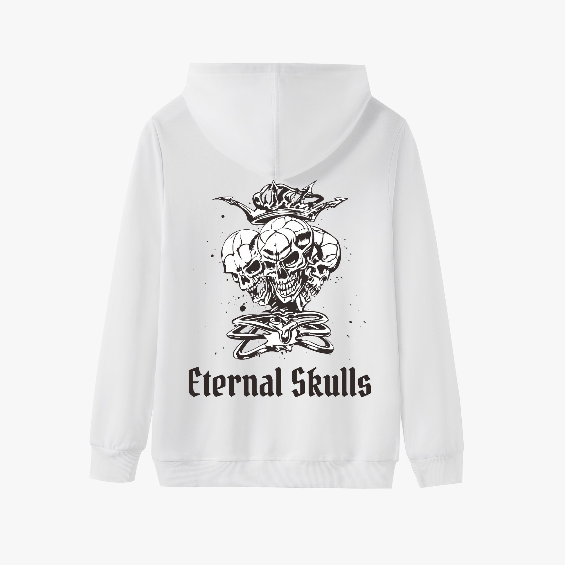 Eternal Skulls Hoodie – Gothic Multi-Skull Crown Design