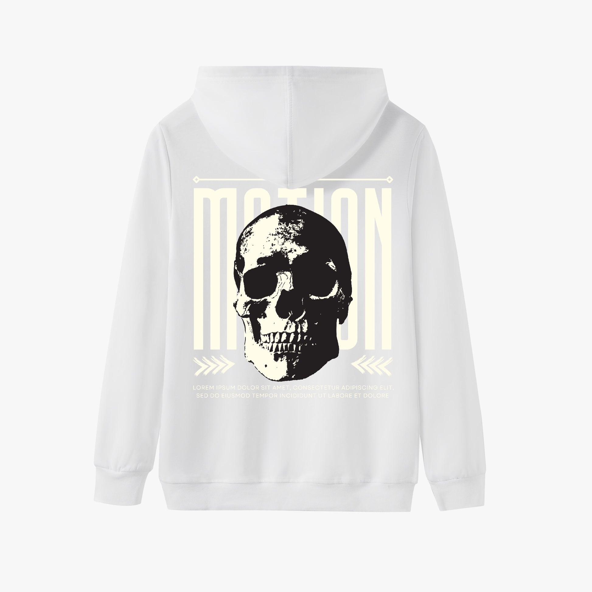 Motion Skull Hoodie – Minimalist Gothic Skull Design