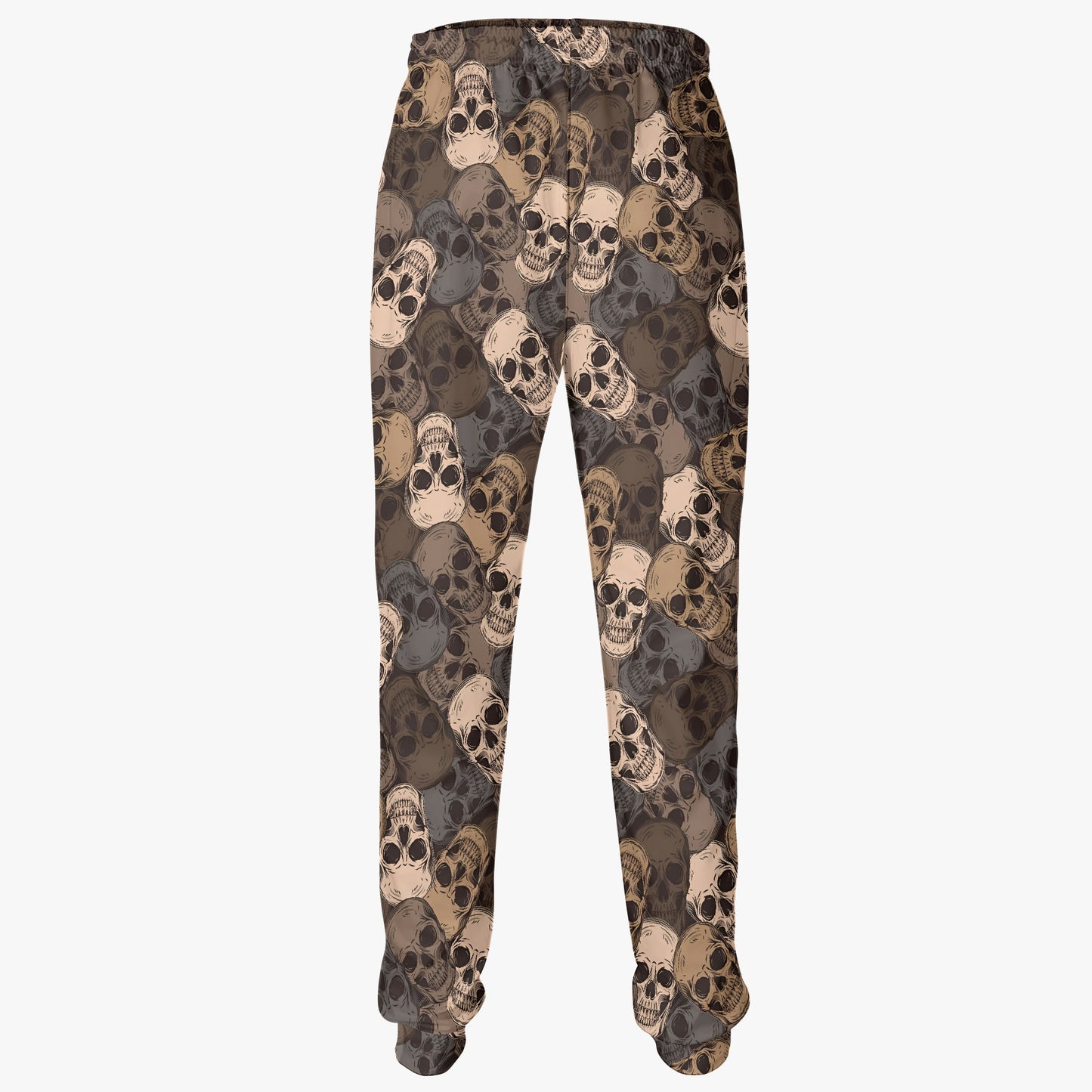 Neutral Skull Print Sweatpants - Earthy Gothic Loungewear