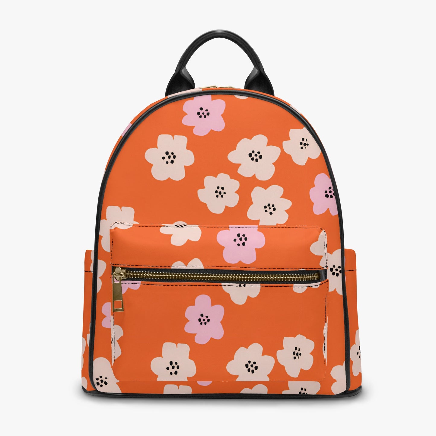 Blossom Burst Mini Backpack: A Floral Fantasy in Orange