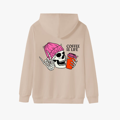 Coffee Is Life Hoodie – Fun and Bold Skull Coffee Design