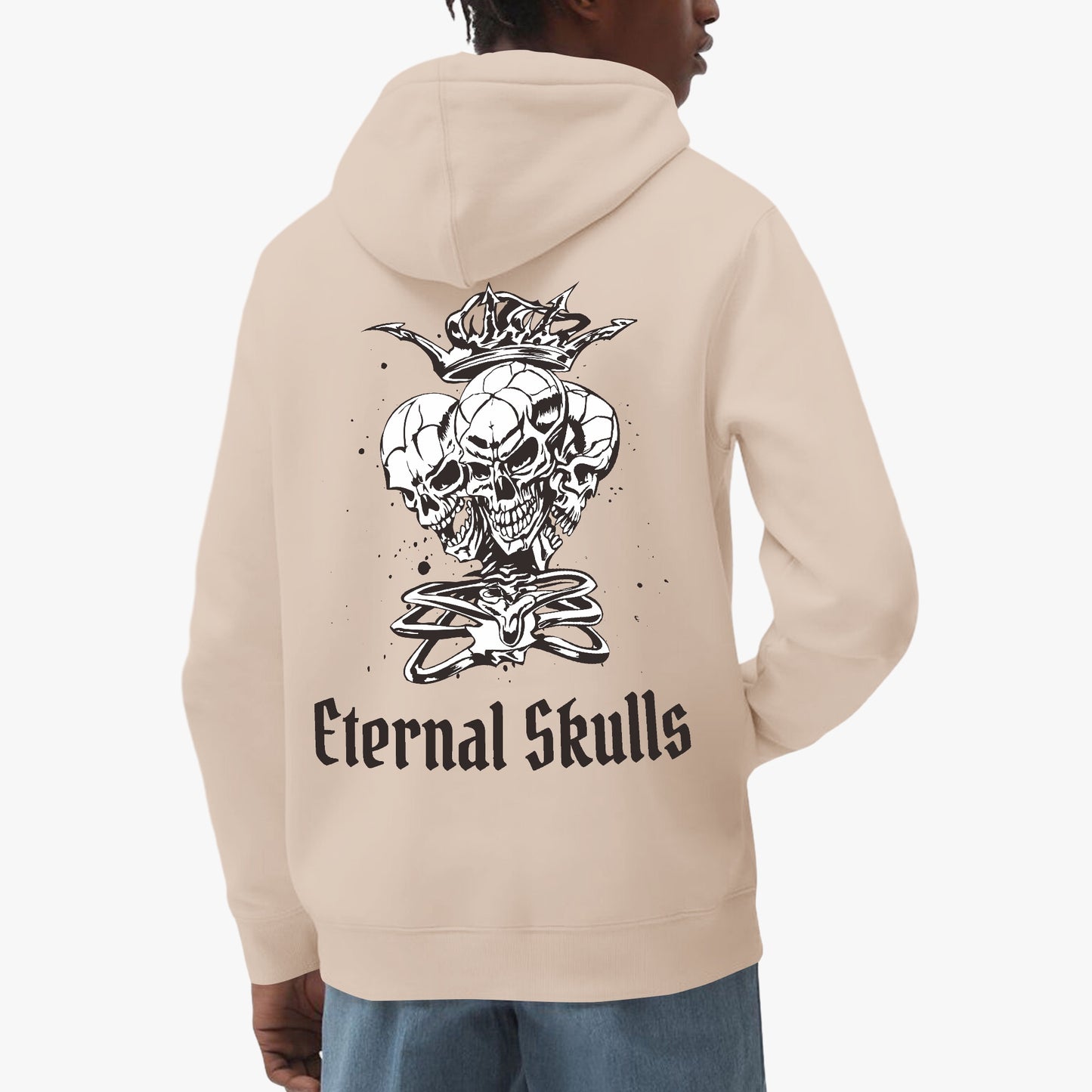 Eternal Skulls Hoodie – Gothic Multi-Skull Crown Design