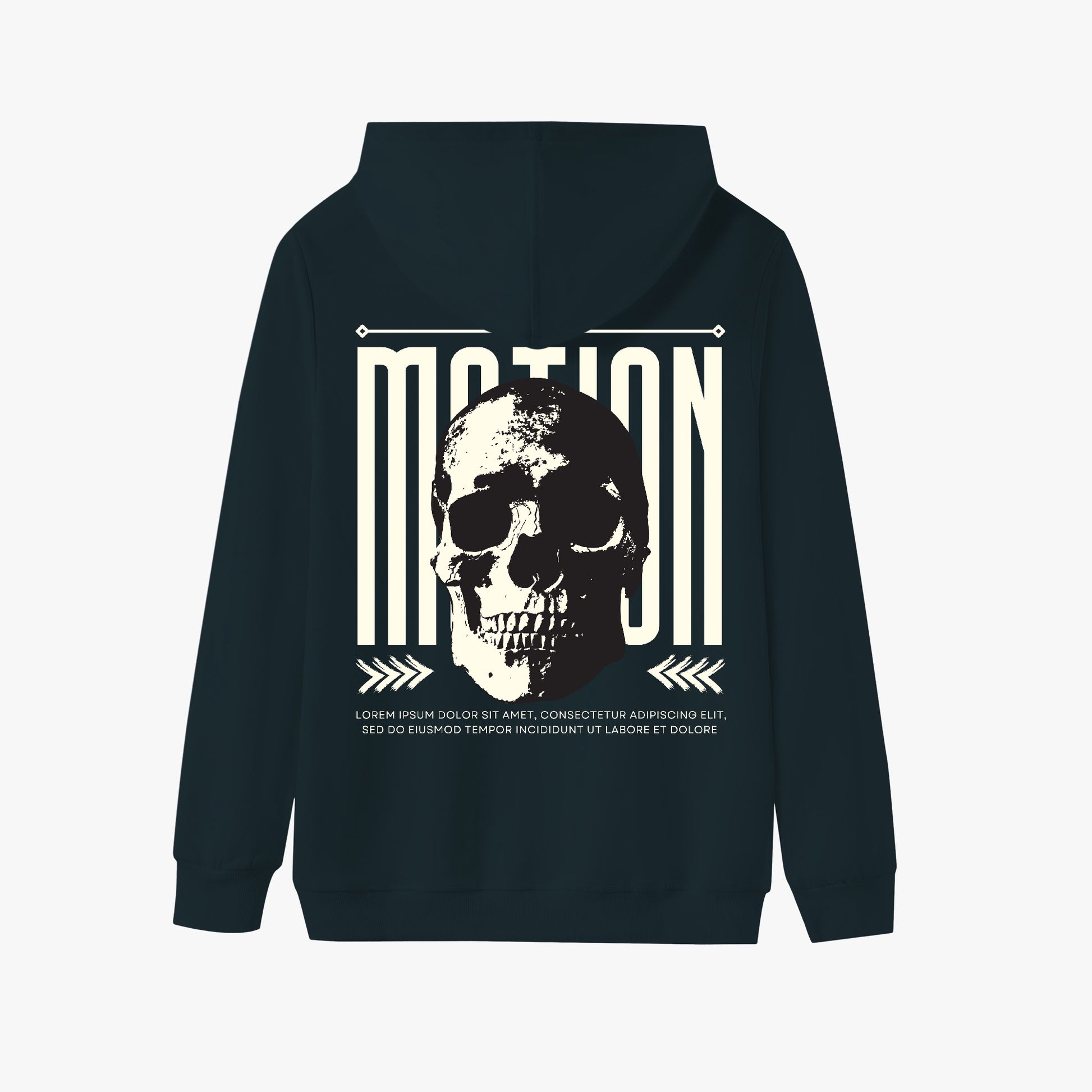 Motion Skull Hoodie – Minimalist Gothic Skull Design