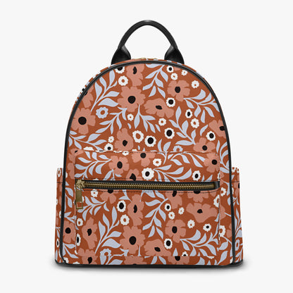 Autumn Bloom Mini Backpack: Rustic Floral Charm