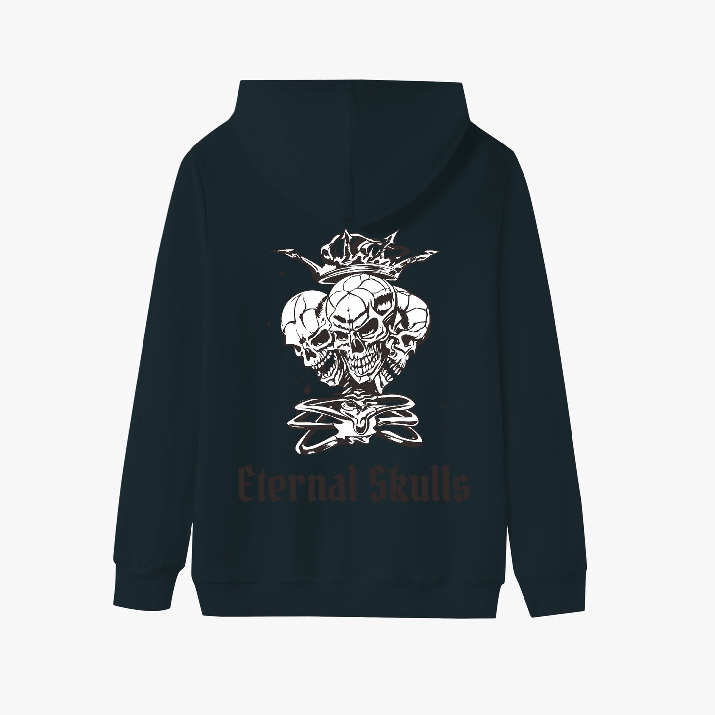 Eternal Skulls Hoodie – Gothic Multi-Skull Crown Design