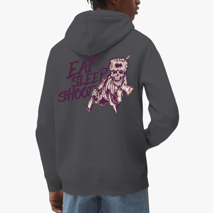 Eat Sleep Shoot - Premium Skull Graphic Pullover Hoodie