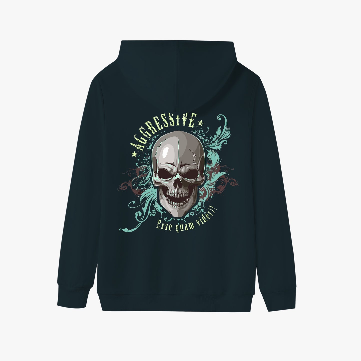 Aggressive Skull Hoodie - Bold Latin-Inspired Streetwear Pullover