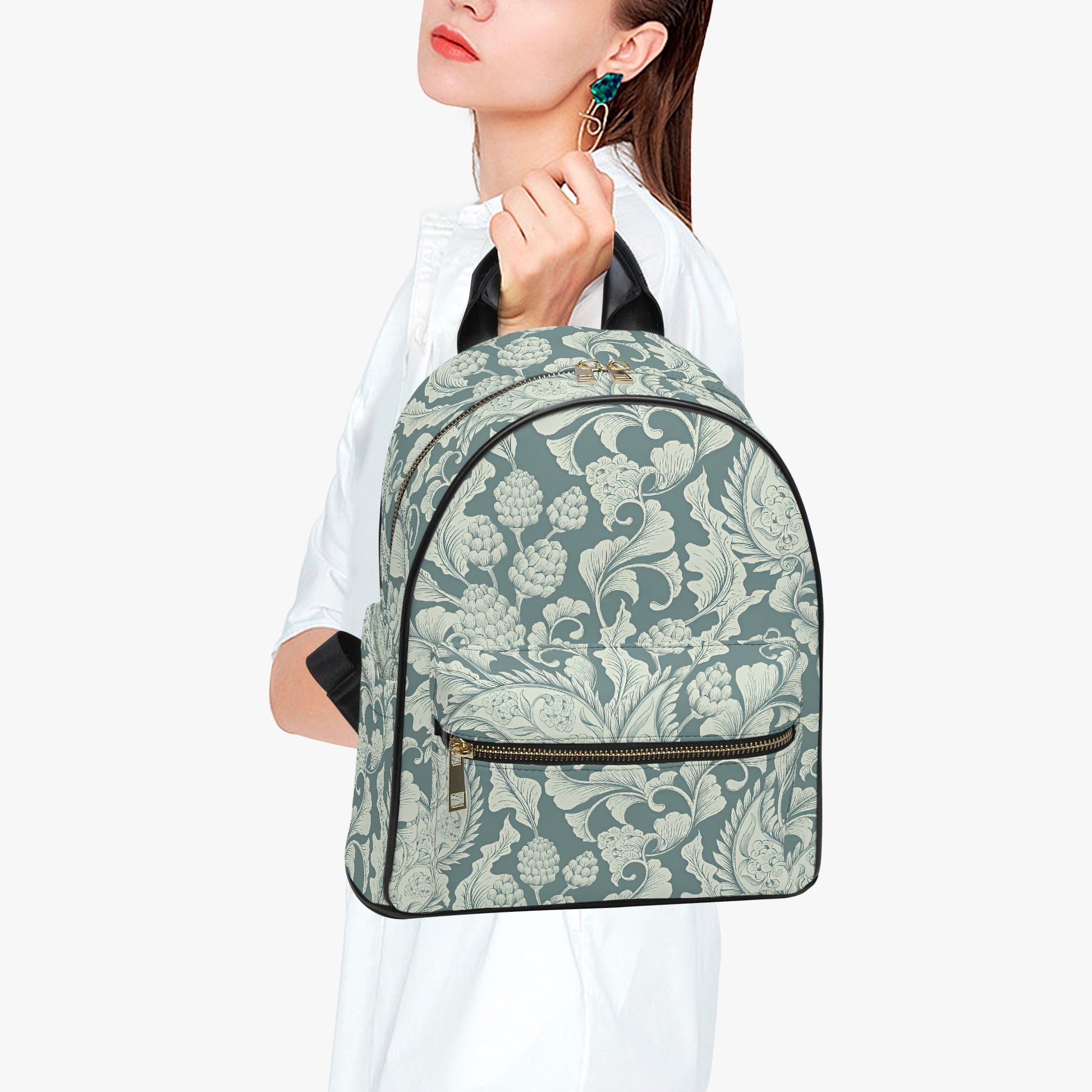 Serene Scroll Mini Backpack: A Touch of Vintage Elegance