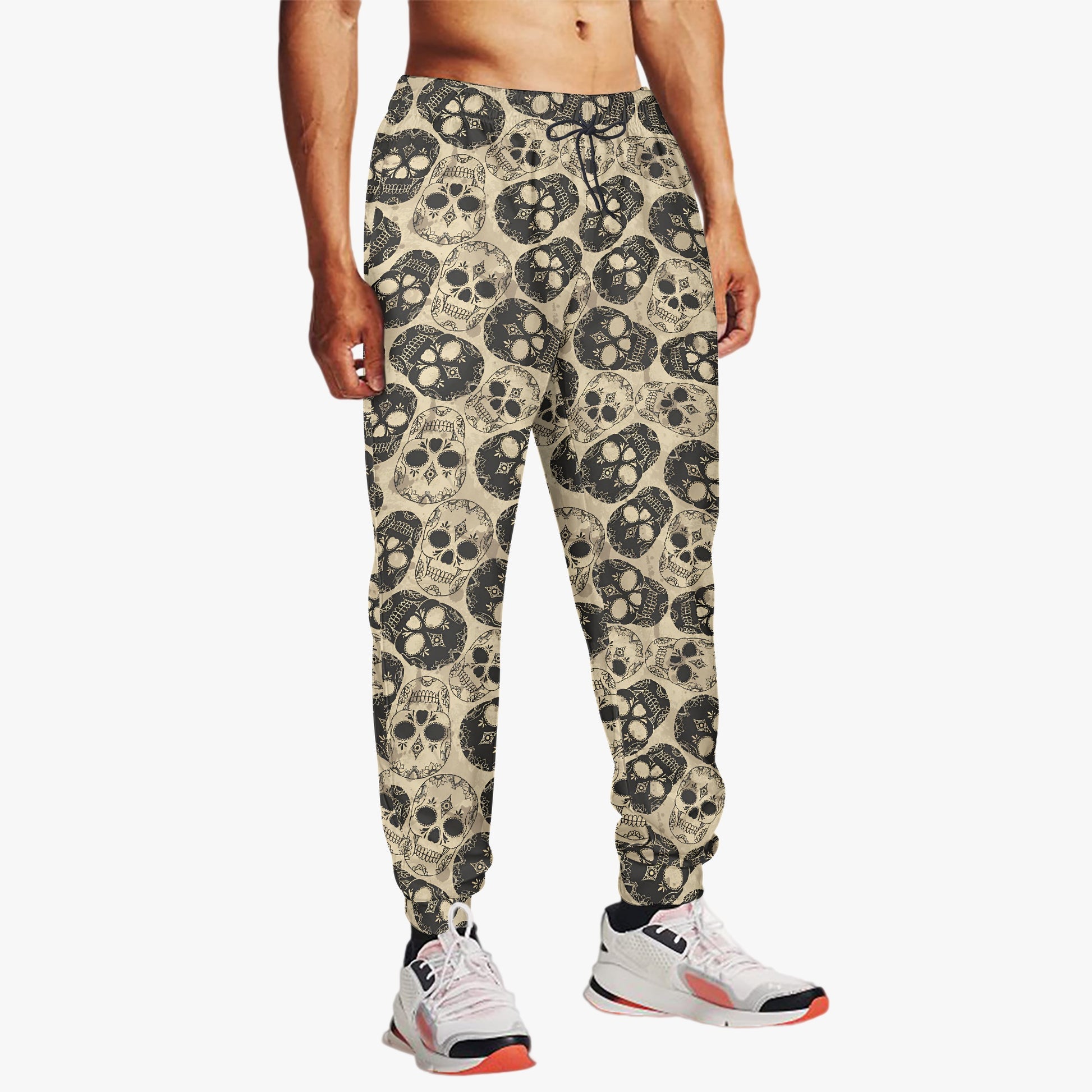 Vintage Skull Print Sweatpants - Gothic Retro Loungewear