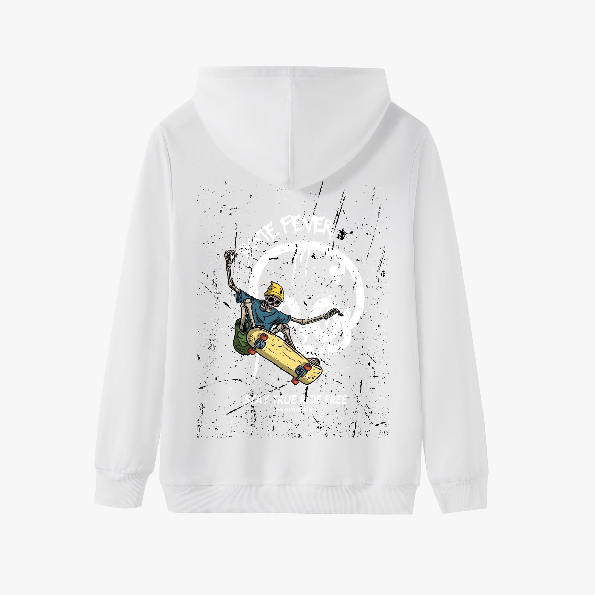 Skate Fever Hoodie – Bold Skull and Skateboard Design