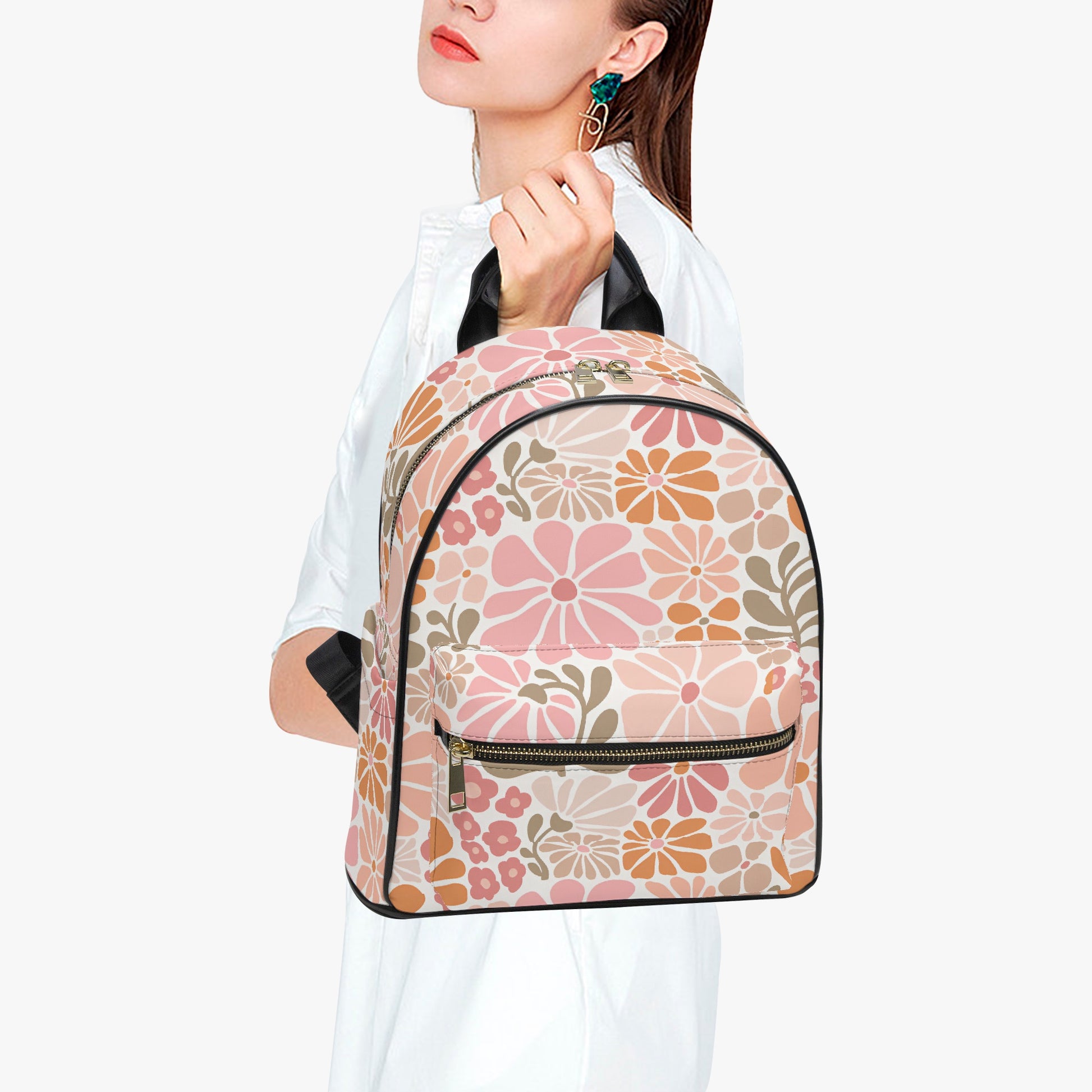 Retro Bloom Mini Backpack: Groovy Floral Vibes