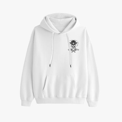 Western Cowboy Skull Pullover Hoodie with Crossed Pistols