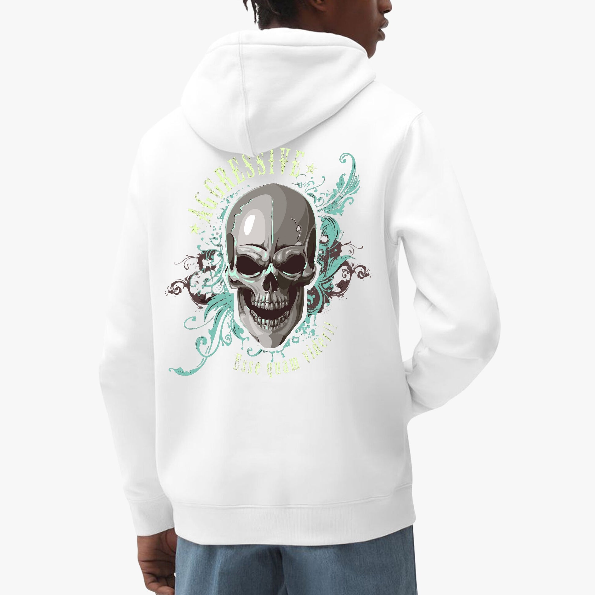 Aggressive Skull Hoodie - Bold Latin-Inspired Streetwear Pullover