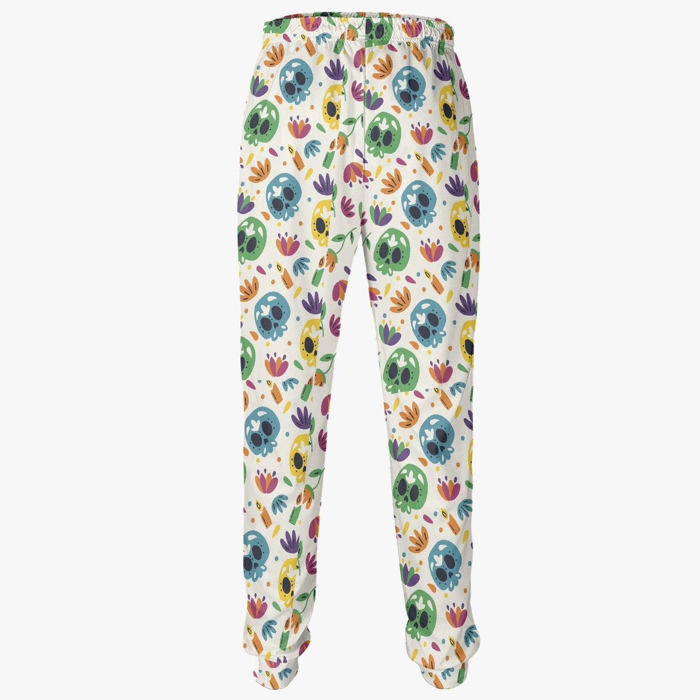 Floral Skull Pattern Sweatpants – Colorful and Unique Design