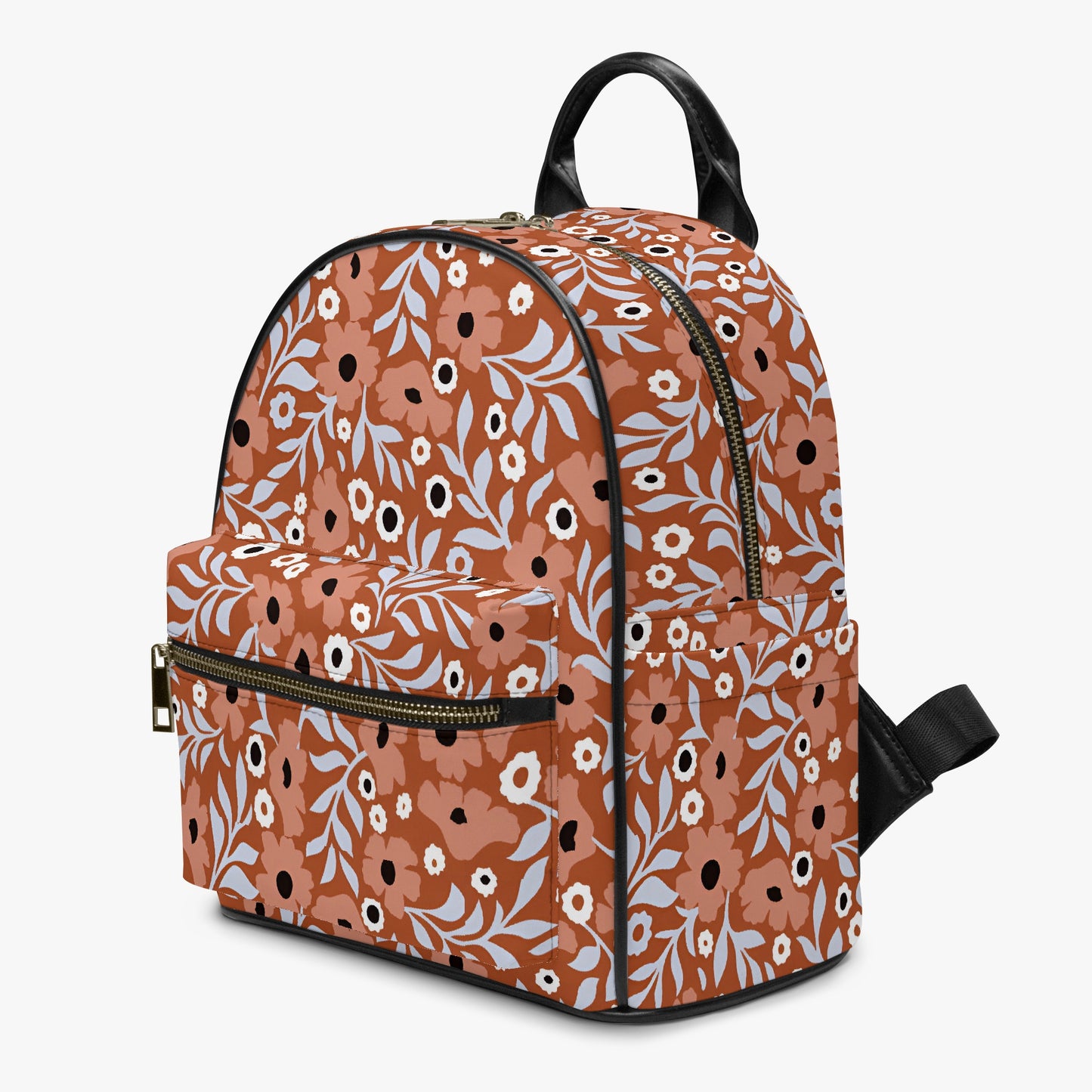 Autumn Bloom Mini Backpack: Rustic Floral Charm