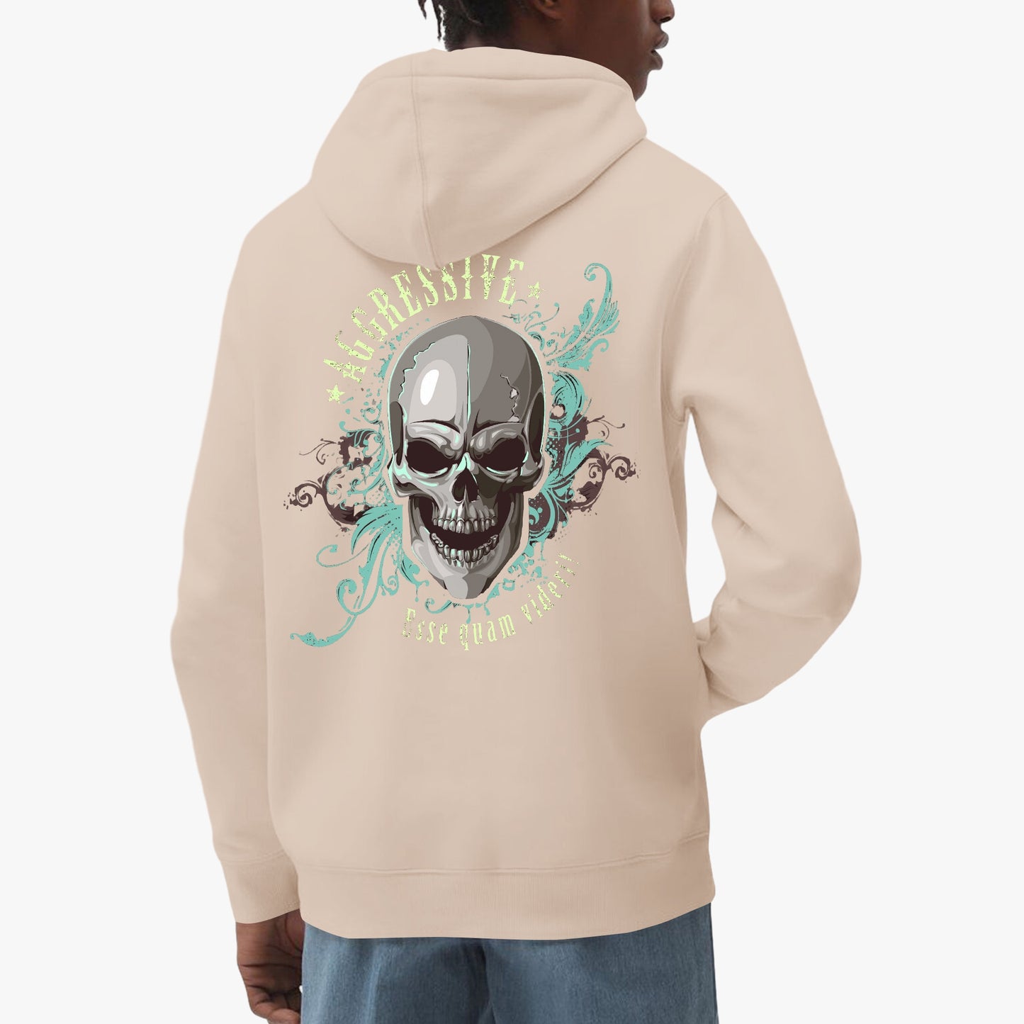 Aggressive Skull Hoodie - Bold Latin-Inspired Streetwear Pullover